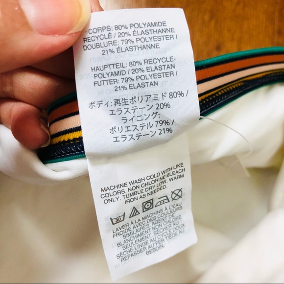 NWT Madewell Rainbow-Trimmed High-Waisted Bikini M - Picture 6 of 9